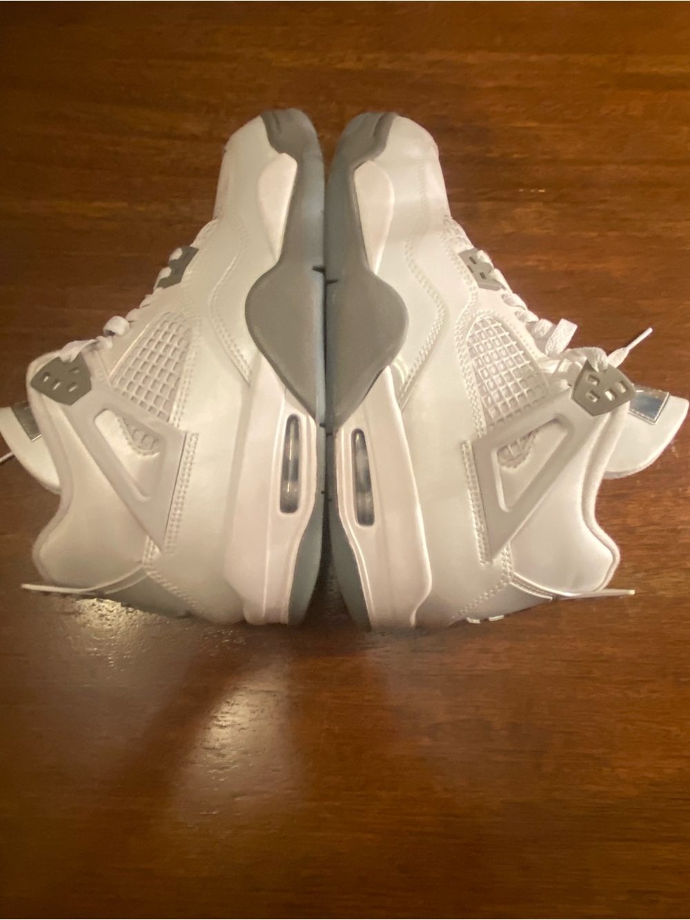 ⁠Nike Air Jordan 4 Retro GS Photon Dust Blue Chill HV4401-014 Size 6Y Sneakers